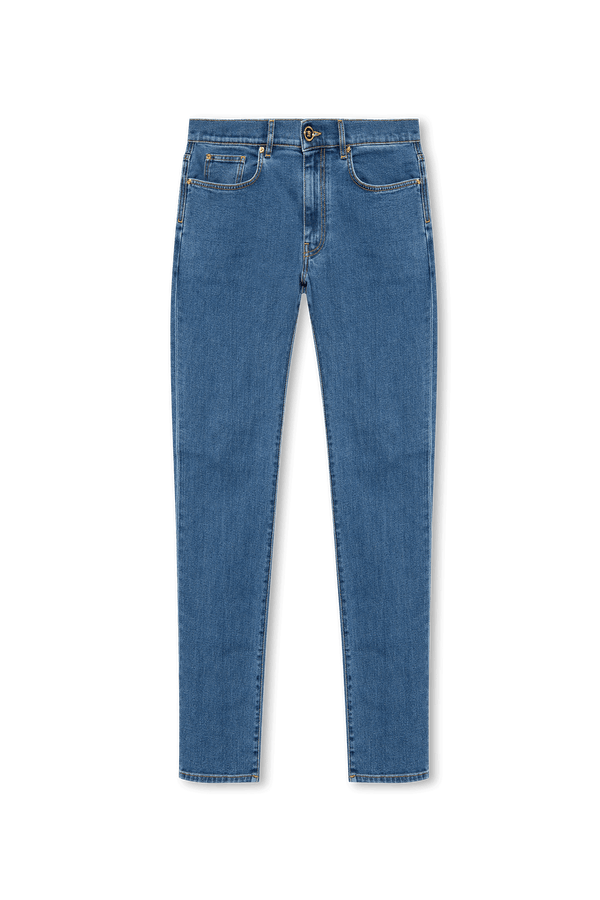 Versace Blue Jeans With Logo - Men