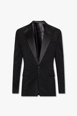 Balmain Black Blazer With Monogram - Men - Piano Luigi