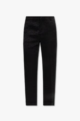 Balmain Black Trousers With Monogram - Men - Piano Luigi