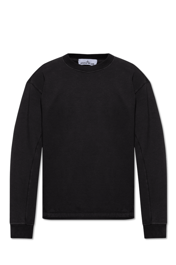 Stone Island Black Sweatshirt With Logo - Men - Piano Luigi