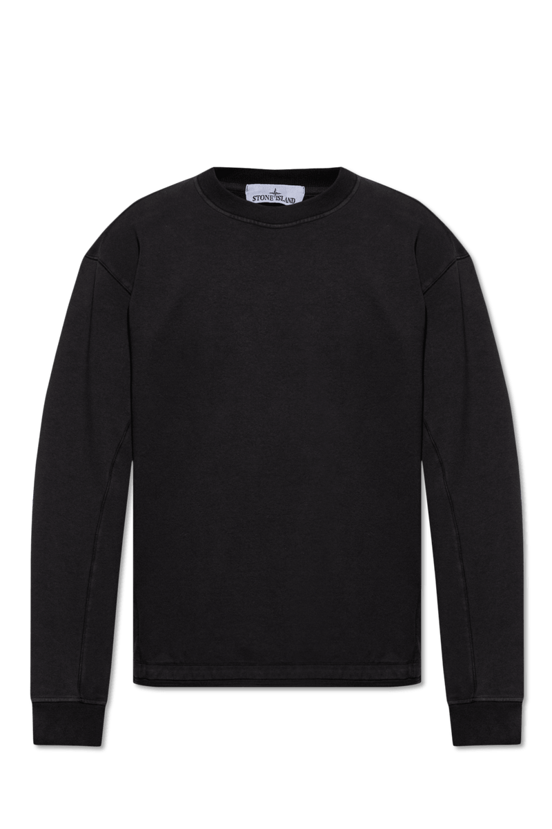 Stone Island Black Sweatshirt With Logo - Men - Piano Luigi