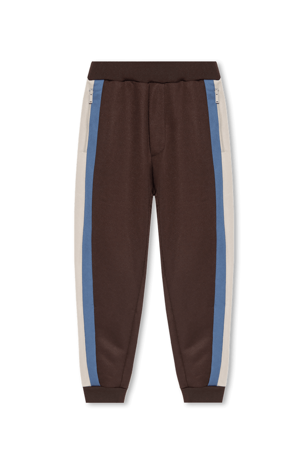 Dsquared2 Brown Trousers With Side Stripes - Men - Piano Luigi