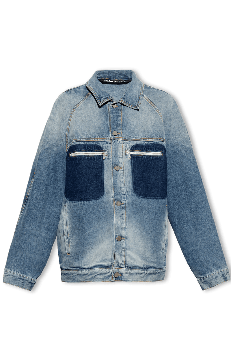 Palm Angels Blue Denim Jacket - Men - Piano Luigi