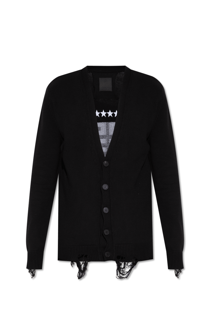 Givenchy Black Cotton Cardigan With Logo - Men - Piano Luigi