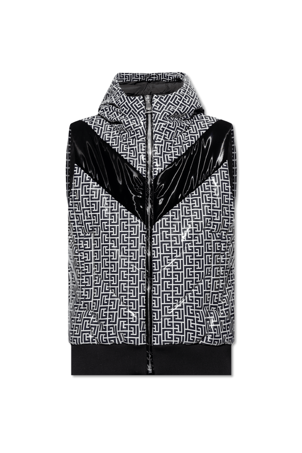 Balmain Black Vest With Monogram - Men - Piano Luigi