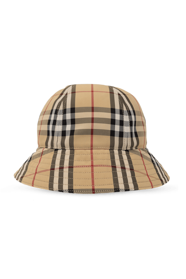 Burberry Beige Checked Bucket Hat - Men - Piano Luigi