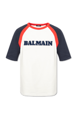 Balmain Cream T-Shirt With Logo - Men