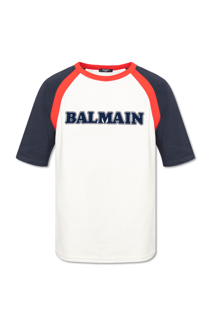 Balmain Cream T-Shirt With Logo - Men