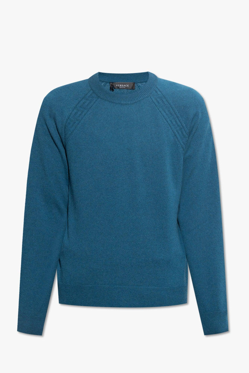 Versace Blue Cashmere Sweater - Men - Piano Luigi