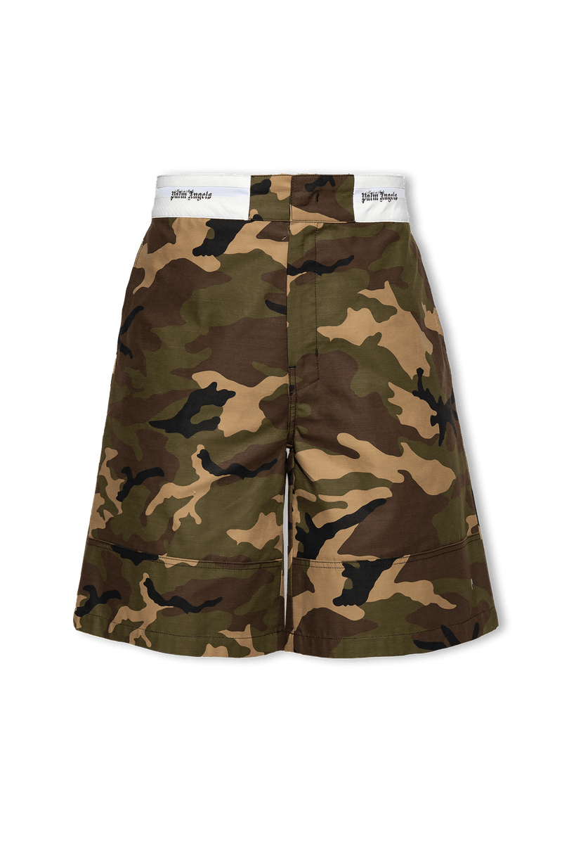 Palm Angels Green Camo Shorts - Men - Piano Luigi