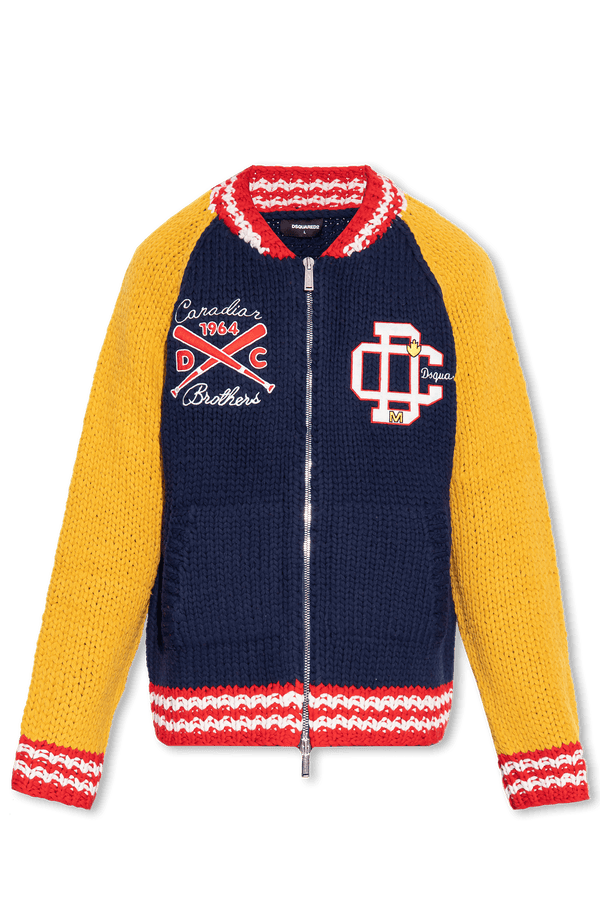 Dsquared2 Multicolour Wool Cardigan - Men - Piano Luigi