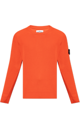 Stone Island Orange Ribbed Sweater - Men - Piano Luigi