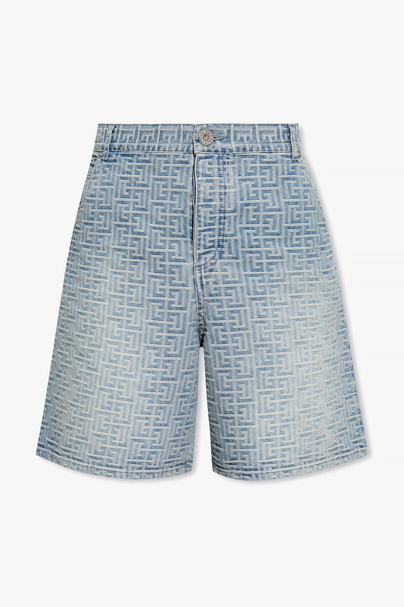 Balmain Blue Denim Shorts - Men - Piano Luigi