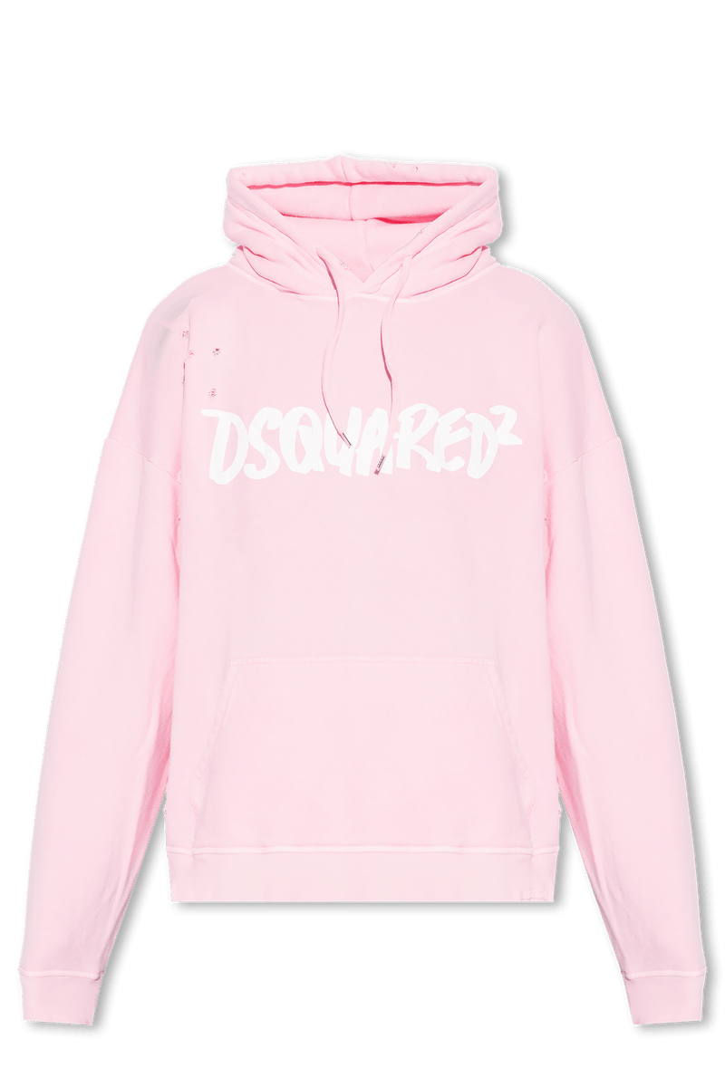 Dsquared2 Pink Hoodie With Logo - Men - Piano Luigi