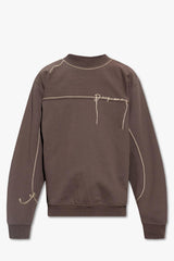 Jacquemus Brown ‘Fio’ Sweatshirt With Logo - Men - Piano Luigi