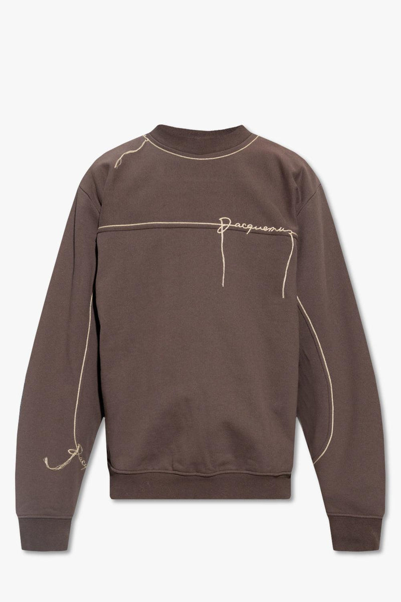 Jacquemus Brown ‘Fio’ Sweatshirt With Logo - Men - Piano Luigi