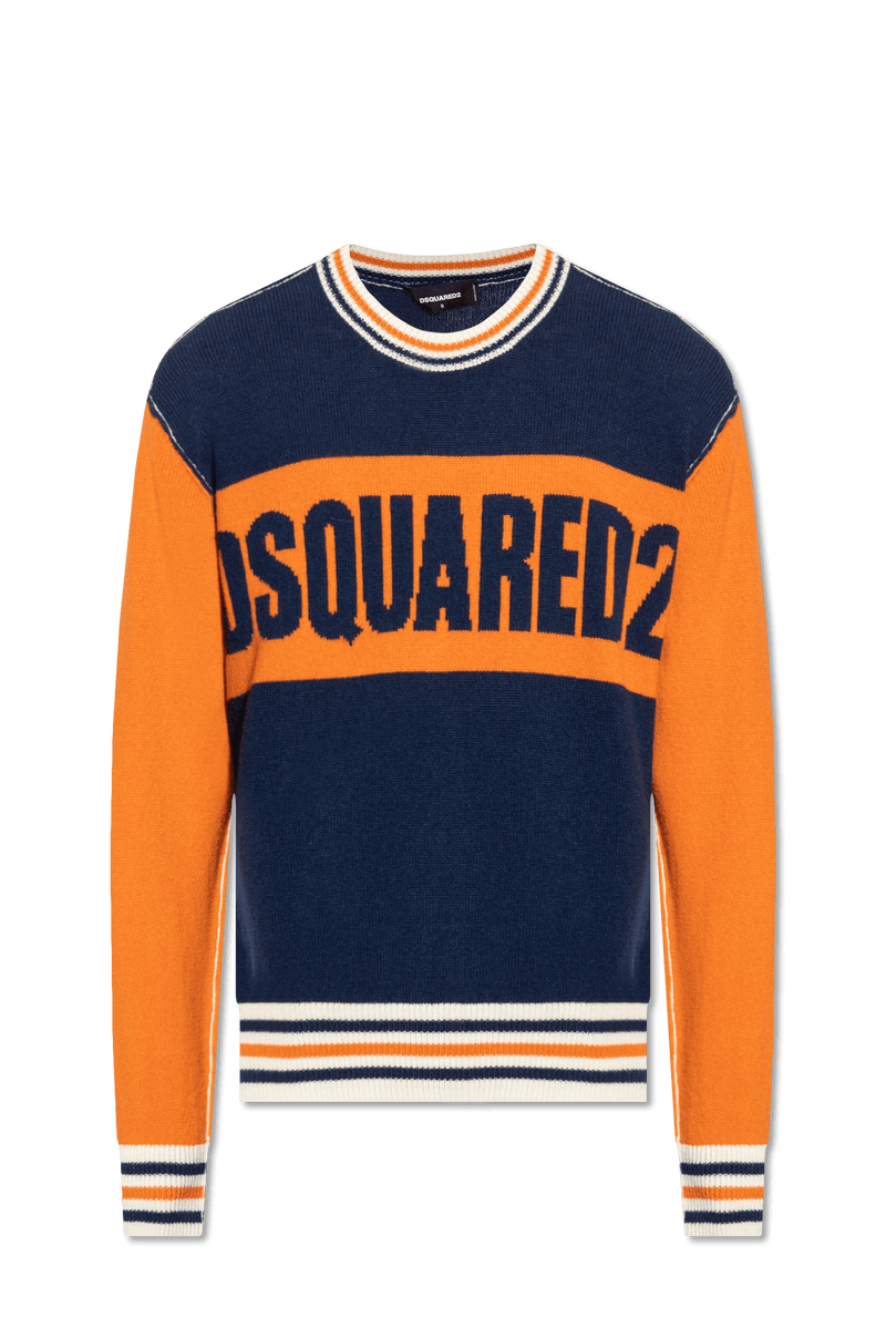 Dsquared2 Navy Blue Wool Sweater - Men - Piano Luigi