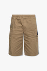 Givenchy Green Cotton Shorts With Side Stripes - Men - Piano Luigi