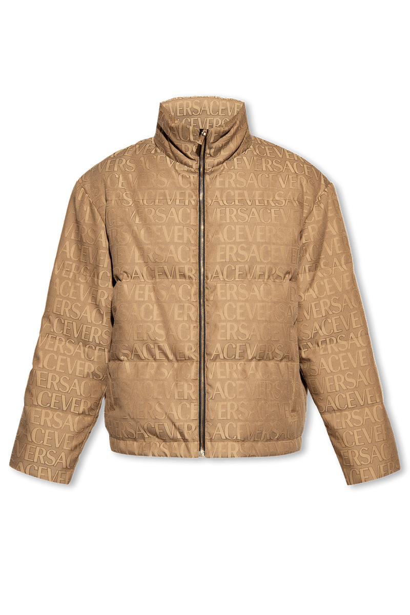 Versace Beige Jacket With Standing Collar - Men - Piano Luigi