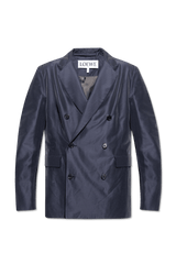 Loewe Navy Blue Double-Breasted Blazer - Men - Piano Luigi