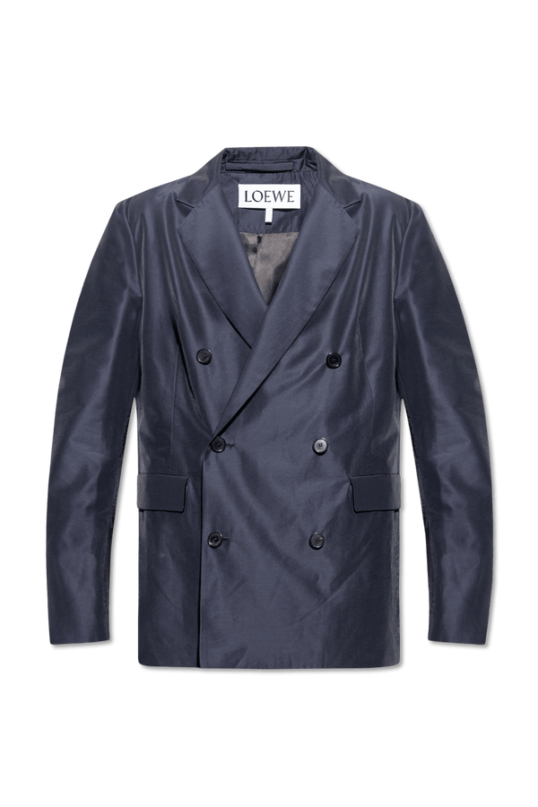 Loewe Navy Blue Double-Breasted Blazer - Men - Piano Luigi