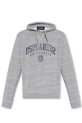 Dsquared2 Grey Printed Hoodie - Men - Piano Luigi