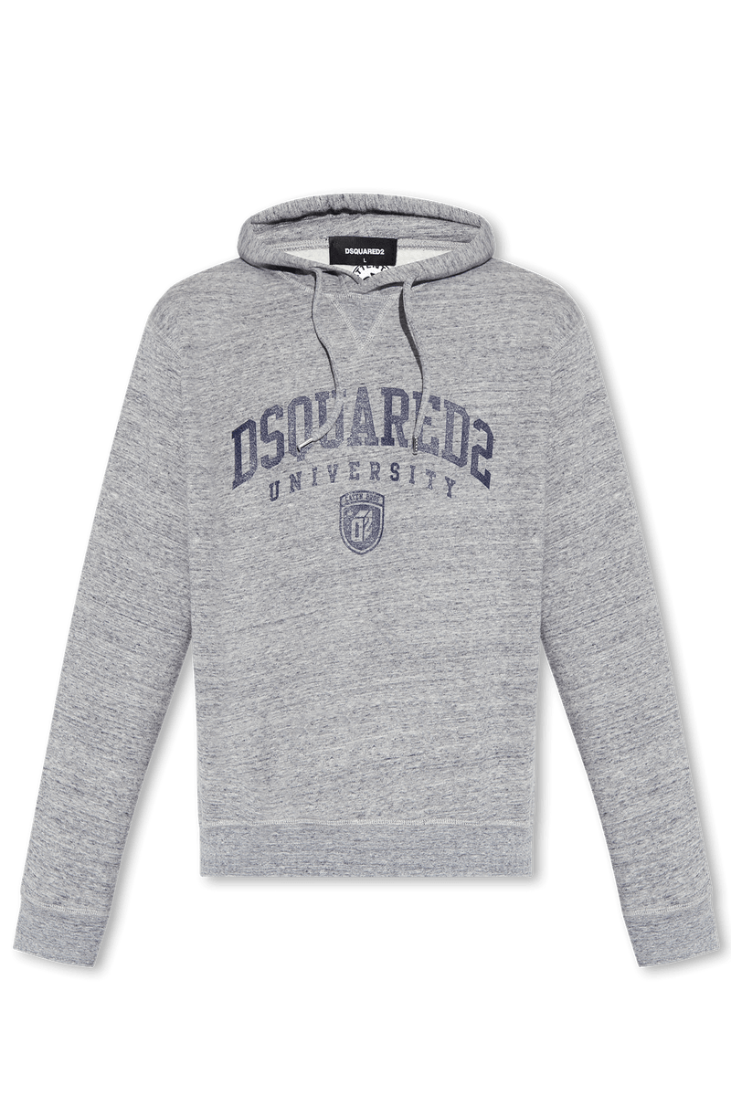 Dsquared2 Grey Printed Hoodie - Men - Piano Luigi