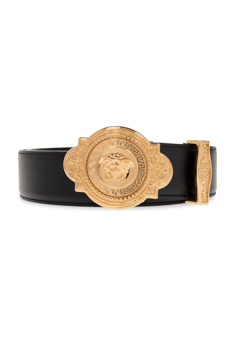 Versace Black Leather Belt - Men - Piano Luigi