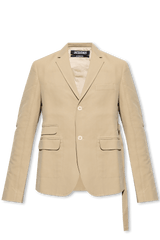 Jacquemus Beige ‘Piccinni’ Single-Breasted Blazer - Men - Piano Luigi