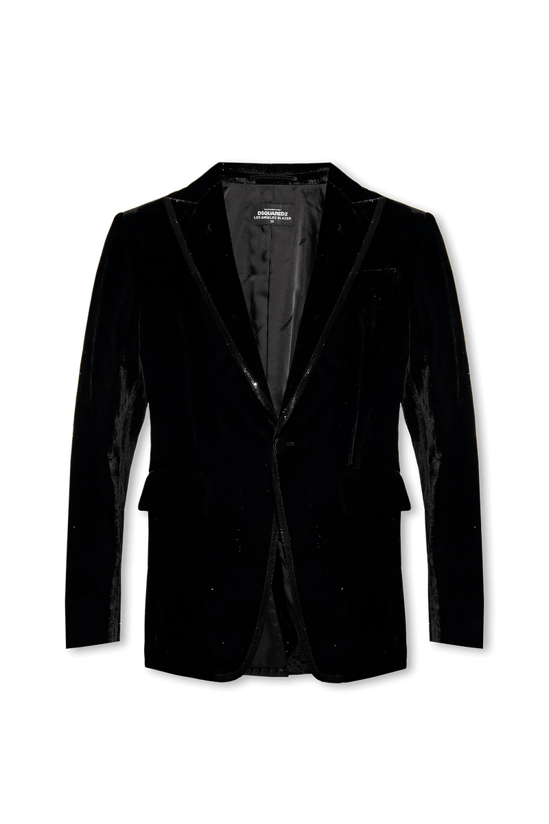 Dsquared2 Black Velvet Blazer - Men - Piano Luigi