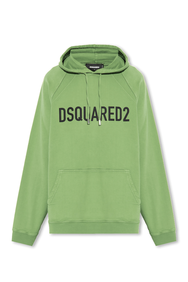 Dsquared2 Green Hoodie With Logo - Men - Piano Luigi