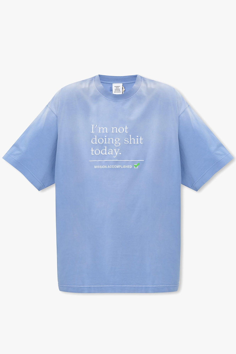 Vetements Blue Oversize T-Shirt - Men - Piano Luigi