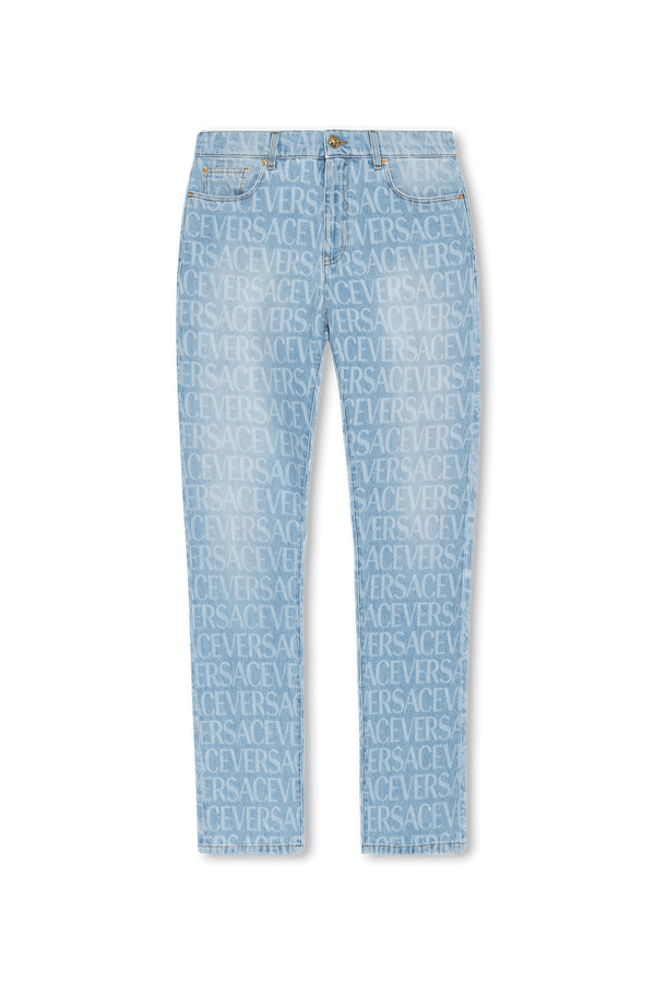 Versace Light Blue Jeans With Straight Legs - Men - Piano Luigi