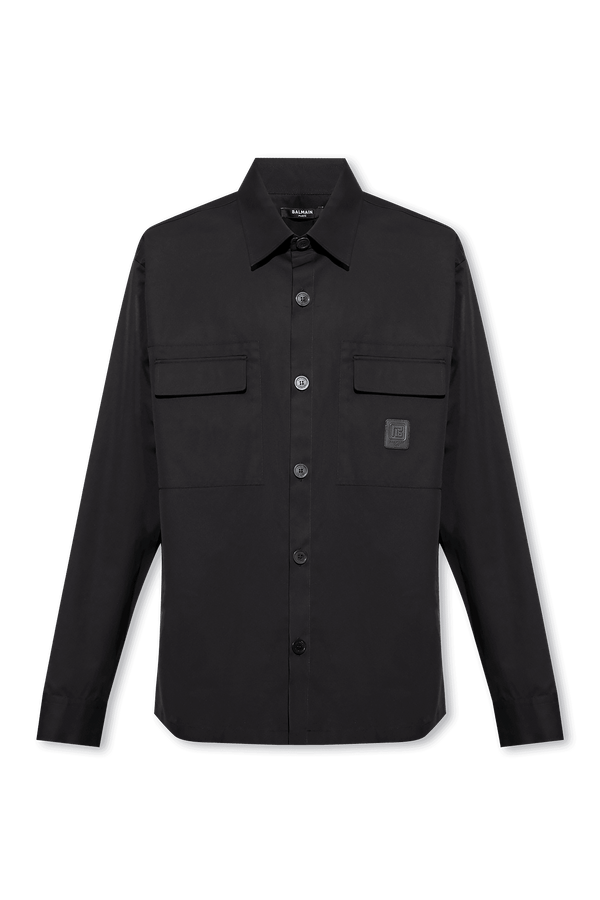 Balmain Black Shirt With Pockets - Men