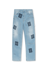 Givenchy Blue Patched Jeans - Men - Piano Luigi