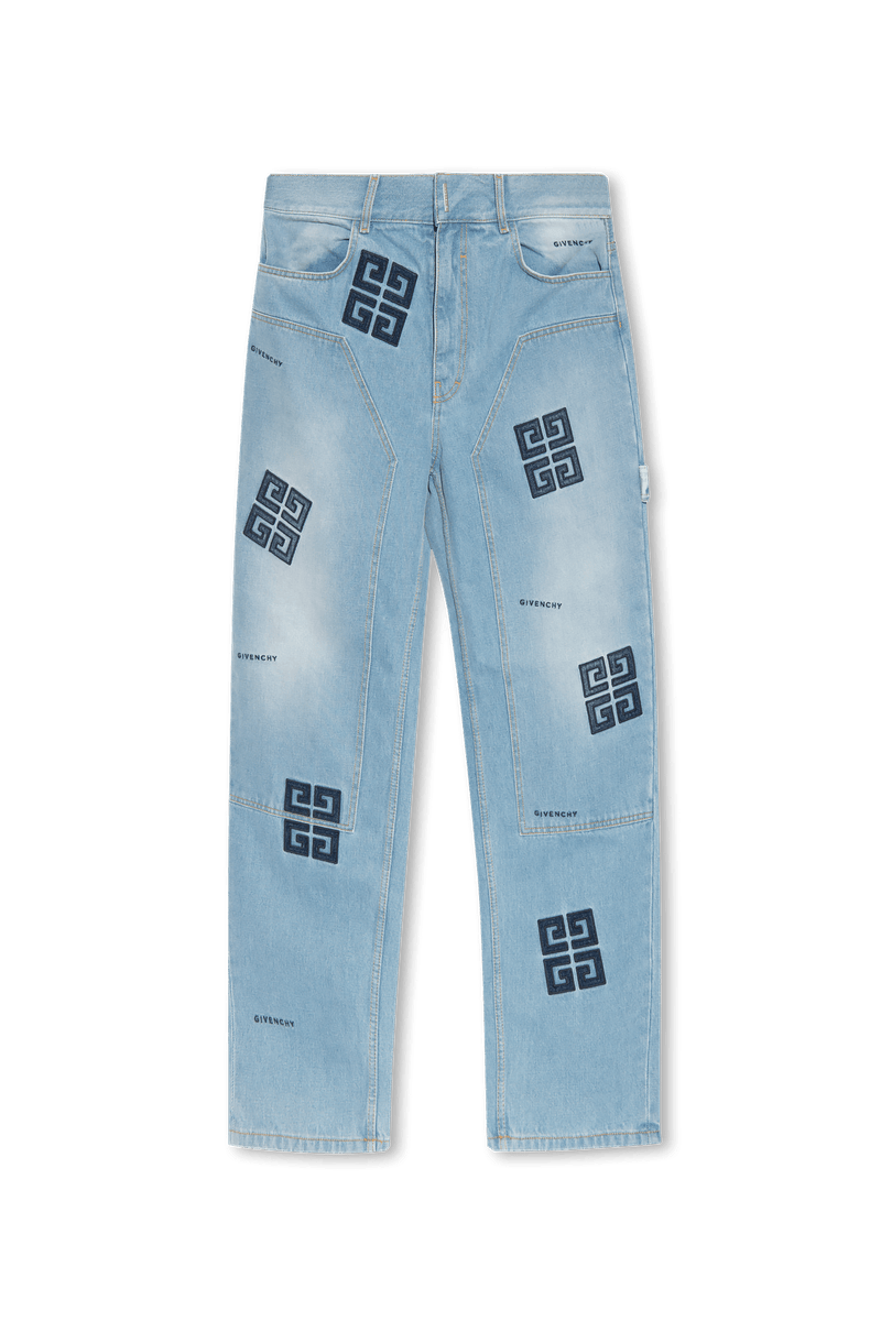 Givenchy Blue Patched Jeans - Men - Piano Luigi