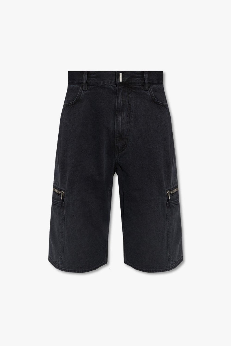 Givenchy Black Denim Shorts - Men - Piano Luigi