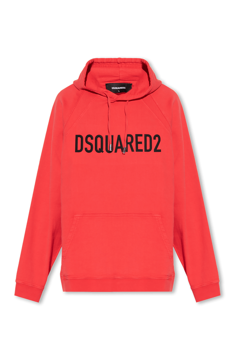 Dsquared2 Red Hoodie With Logo - Men - Piano Luigi