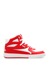 Palm Angels Red High-Top Sneakers With Logo - Men - Piano Luigi