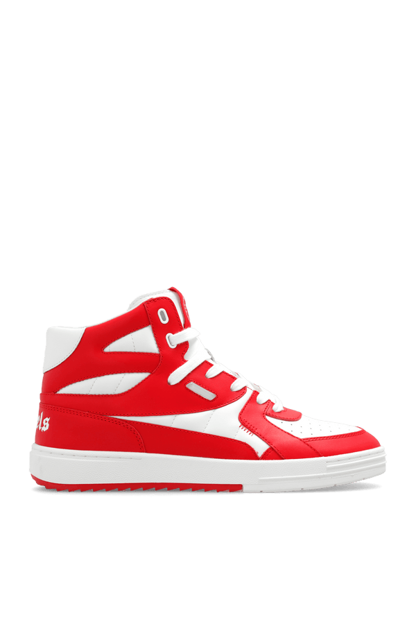 Palm Angels Red High-Top Sneakers With Logo - Men - Piano Luigi