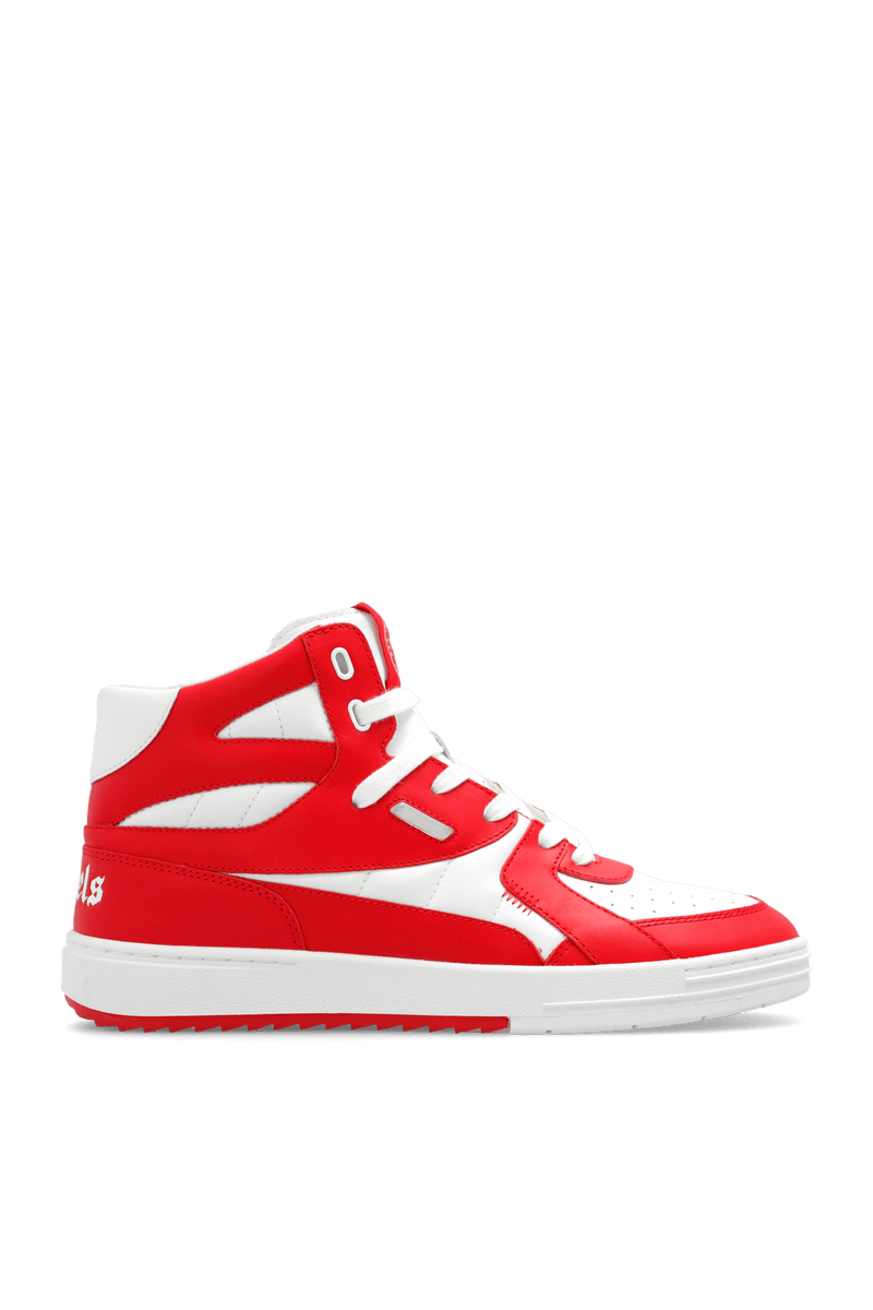 Palm Angels Red High-Top Sneakers With Logo - Men - Piano Luigi