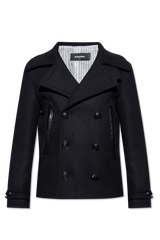 Dsquared2 Black Wool Coat - Men - Piano Luigi