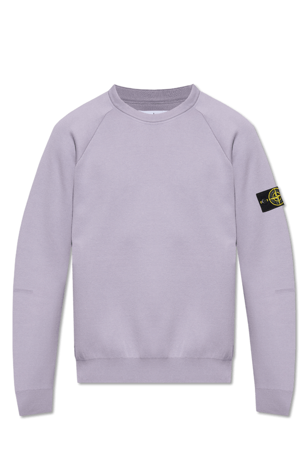 Stone Island Purple Sweater With Logo - Men - Piano Luigi