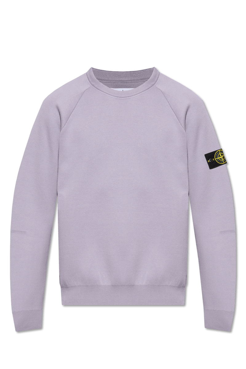 Stone Island Purple Sweater With Logo - Men - Piano Luigi