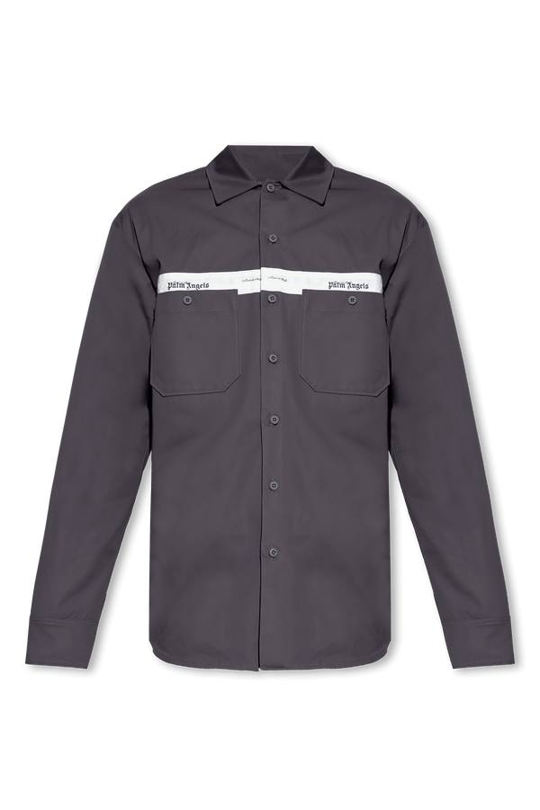 Palm Angels Grey Cotton Shirt - Men - Piano Luigi