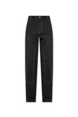 Versace Black Trousers With Contrasting Stitching - Men - Piano Luigi