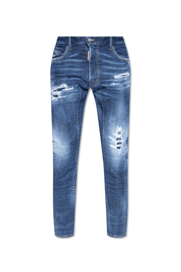 Dsquared2 Navy Blue ‘Tidy Biker’ Jeans - Men - Piano Luigi