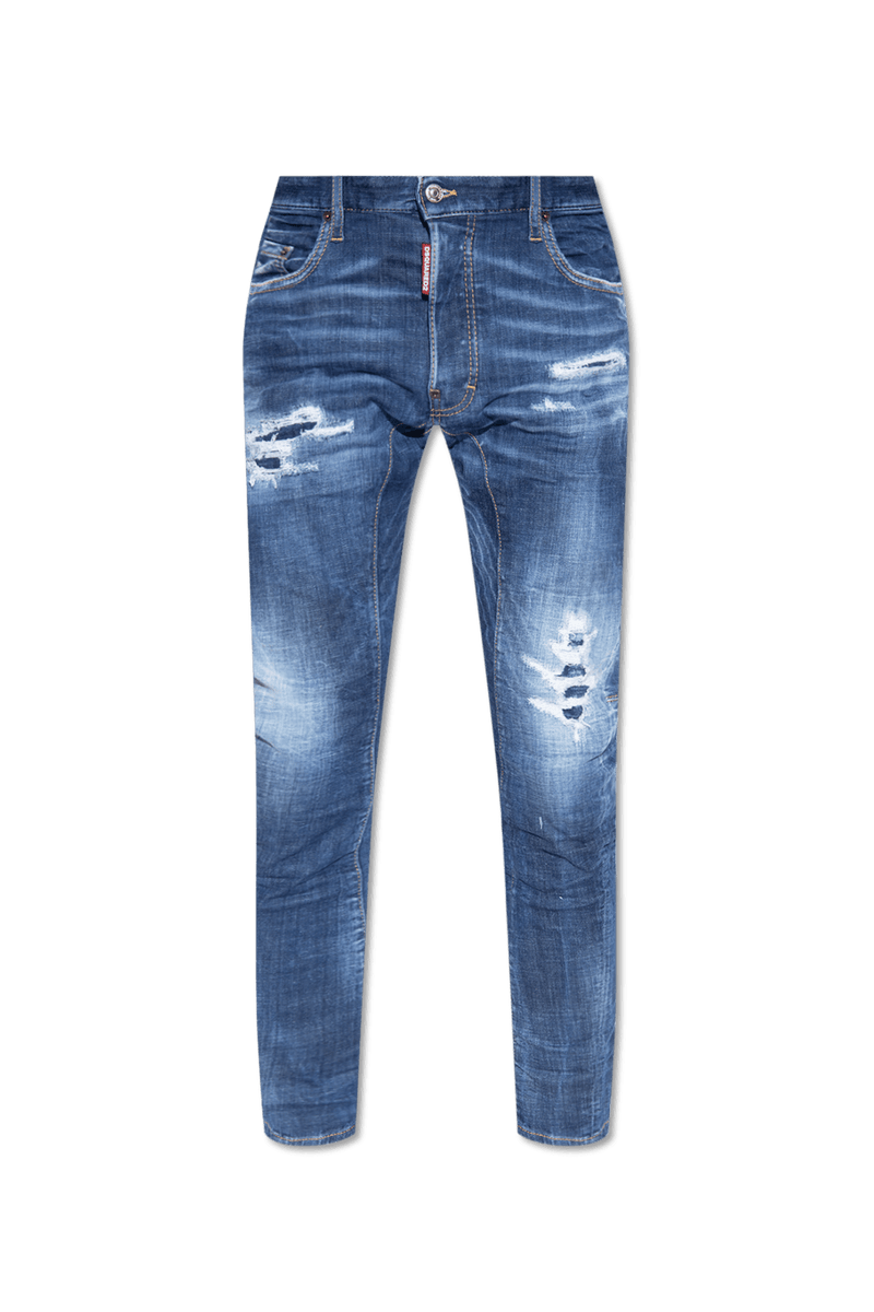 Dsquared2 Navy Blue ‘Tidy Biker’ Jeans - Men - Piano Luigi