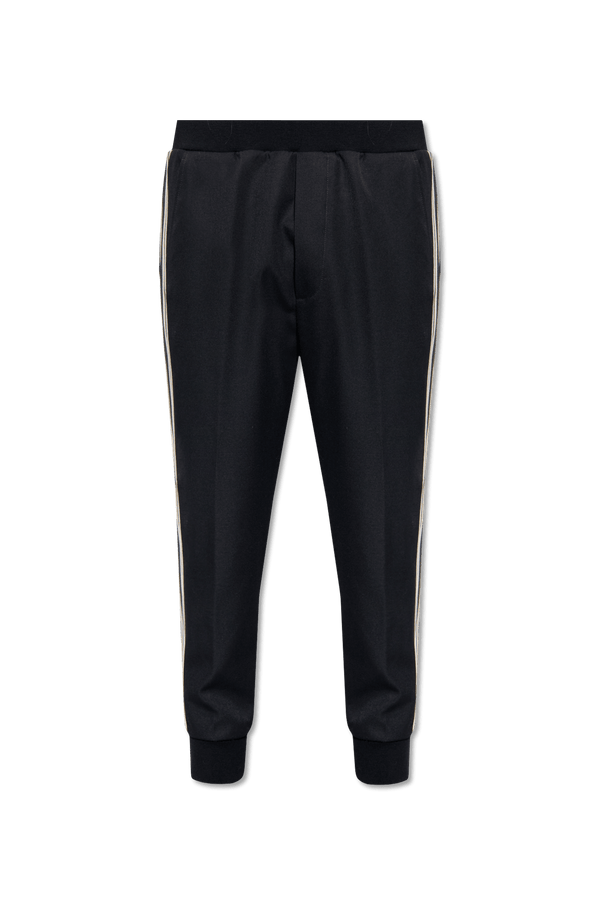 Dsquared2 Black Trousers With Logo - Men - Piano Luigi