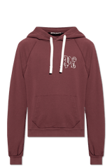 Palm Angels Burgundy Hoodie With Logo - Men - Piano Luigi